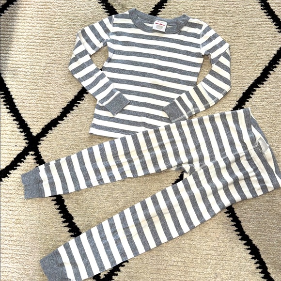 Hanna Andersson 2 pc set striped long pajamas 6-7Y/120cm - Picture 1 of 7